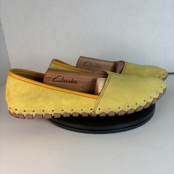 Spring Step Kathaleta Women Sz 37 Yellow Suede Loafer Arch Support Flats NWOT - Picture 2 of 7